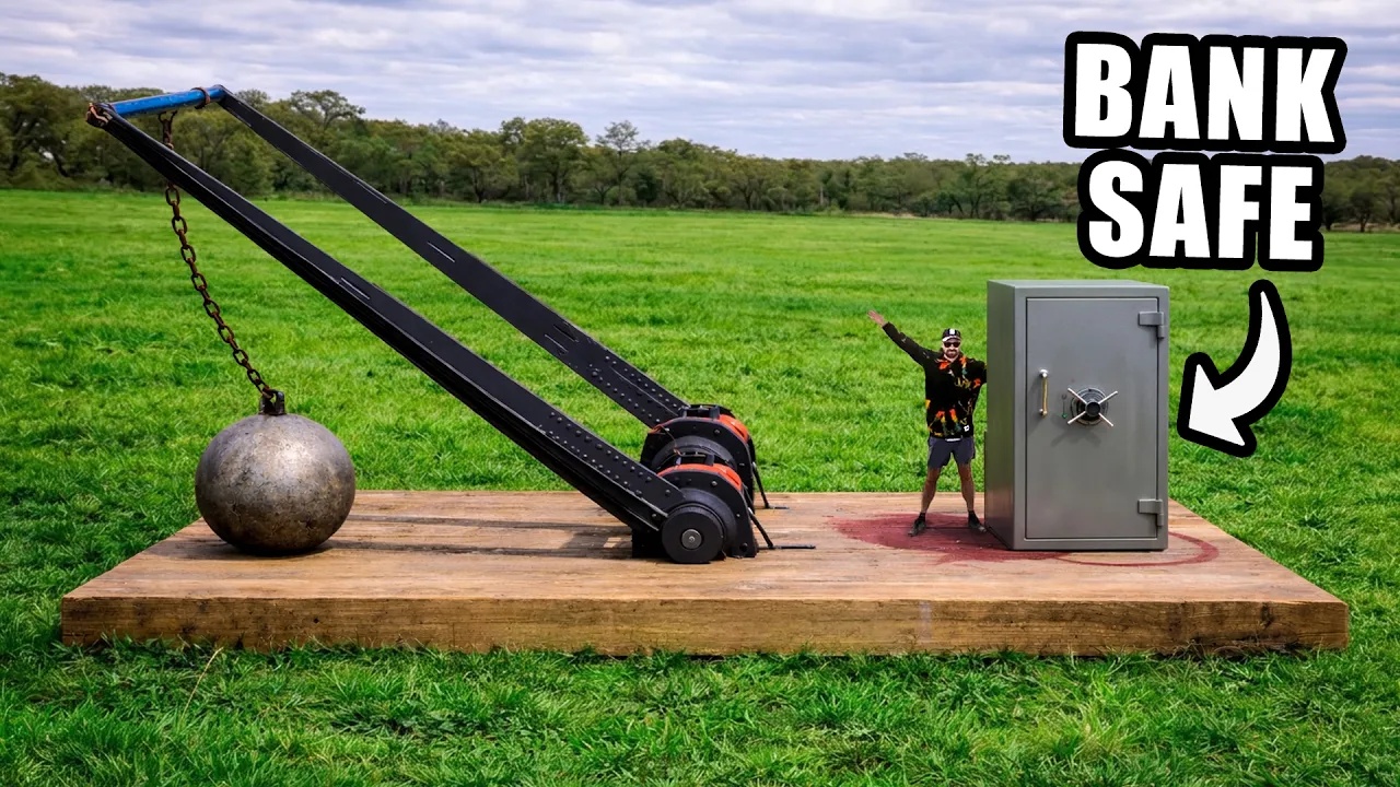 They attached a bowling ball to this machine... then something goes wrong