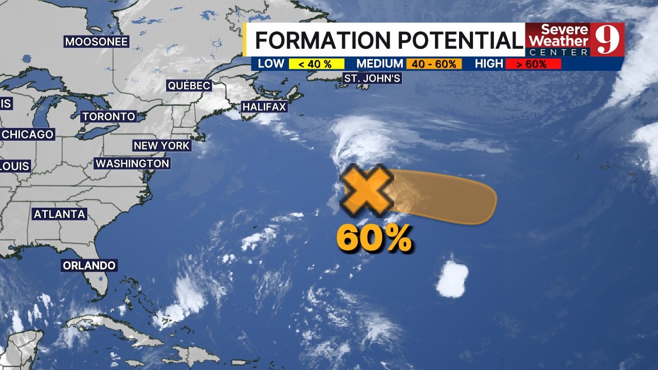 Fay weakens as Invest 91L has 60% chance of development