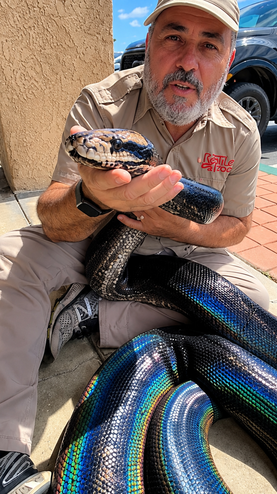 This reticulated python looks like living rainbow