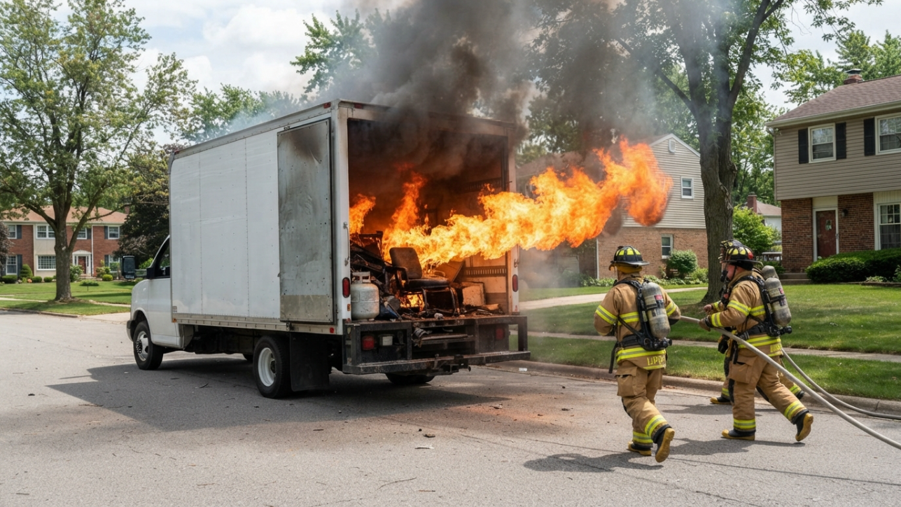 Box truck explosion; how to transport propane safely