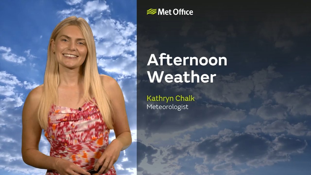 Met Office Sunday afternoon weather forecast 21/06/2026