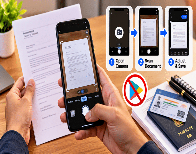 Scan documents on Android without installing a scanner app: Follow this ...