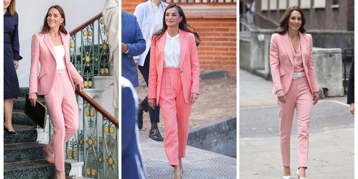 Queen Letizia’s bubblegum-pink suit is giving us Princess Kate flashbacks