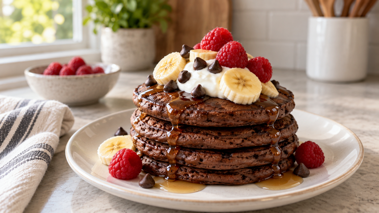 Chocolate pancakes just got a protein-packed upgrade