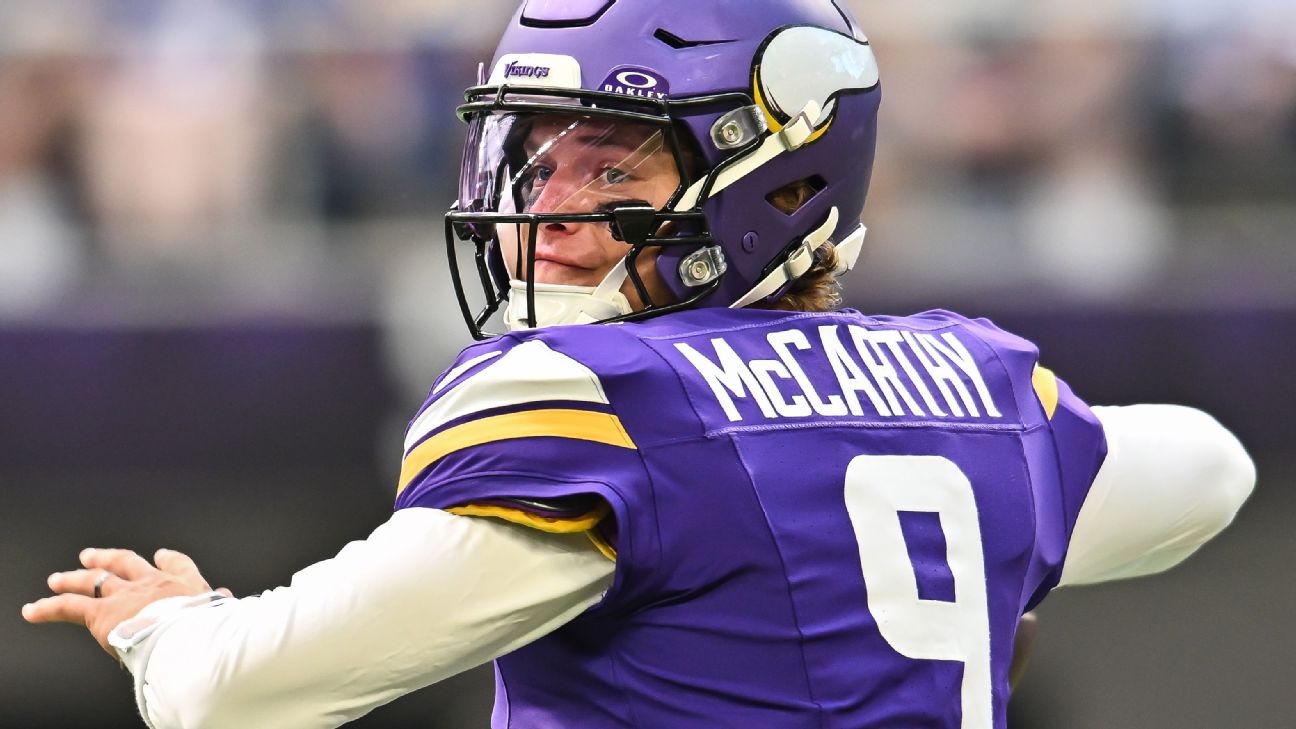 Giants acquire QB JJ McCarthy in trade with Vikings