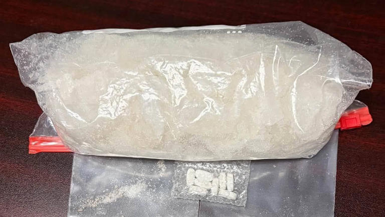 Traffic stop leads to seizure of nearly 500 grams of meth, police say
