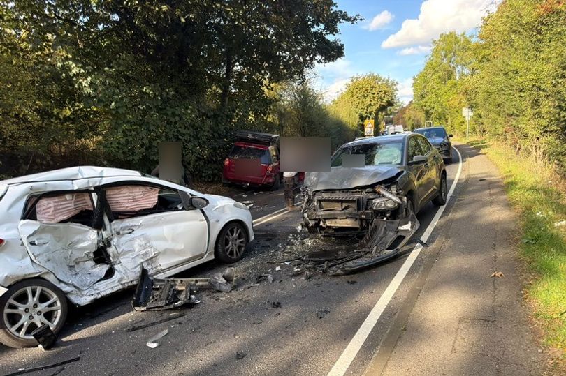 Leven Bank Road blocked following three-car collision hours after ...