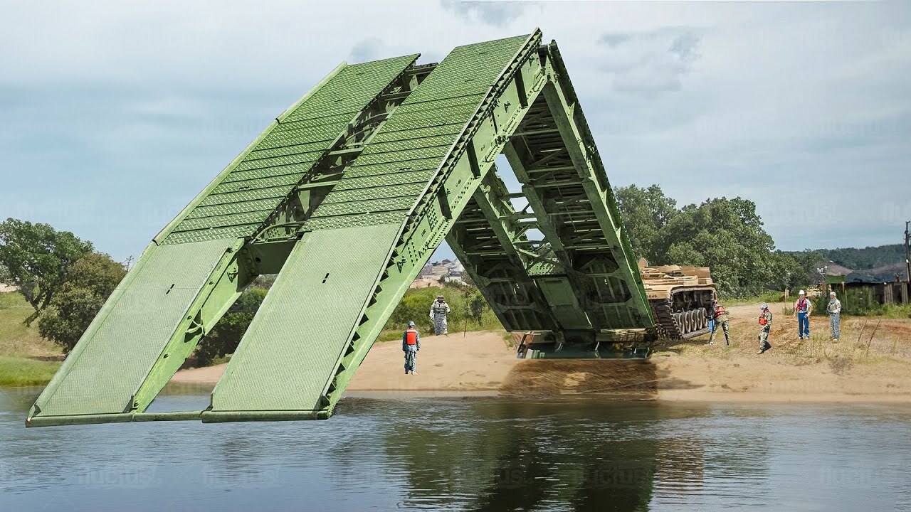 How US tanks build massive bridges in minutes