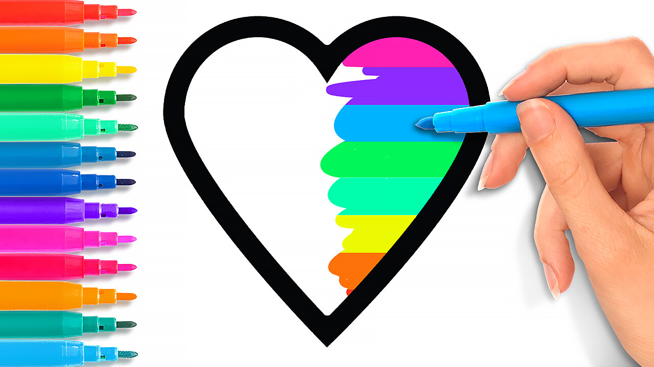 Easy drawing tricks & painting hacks: Funny color drawing challenge at ...