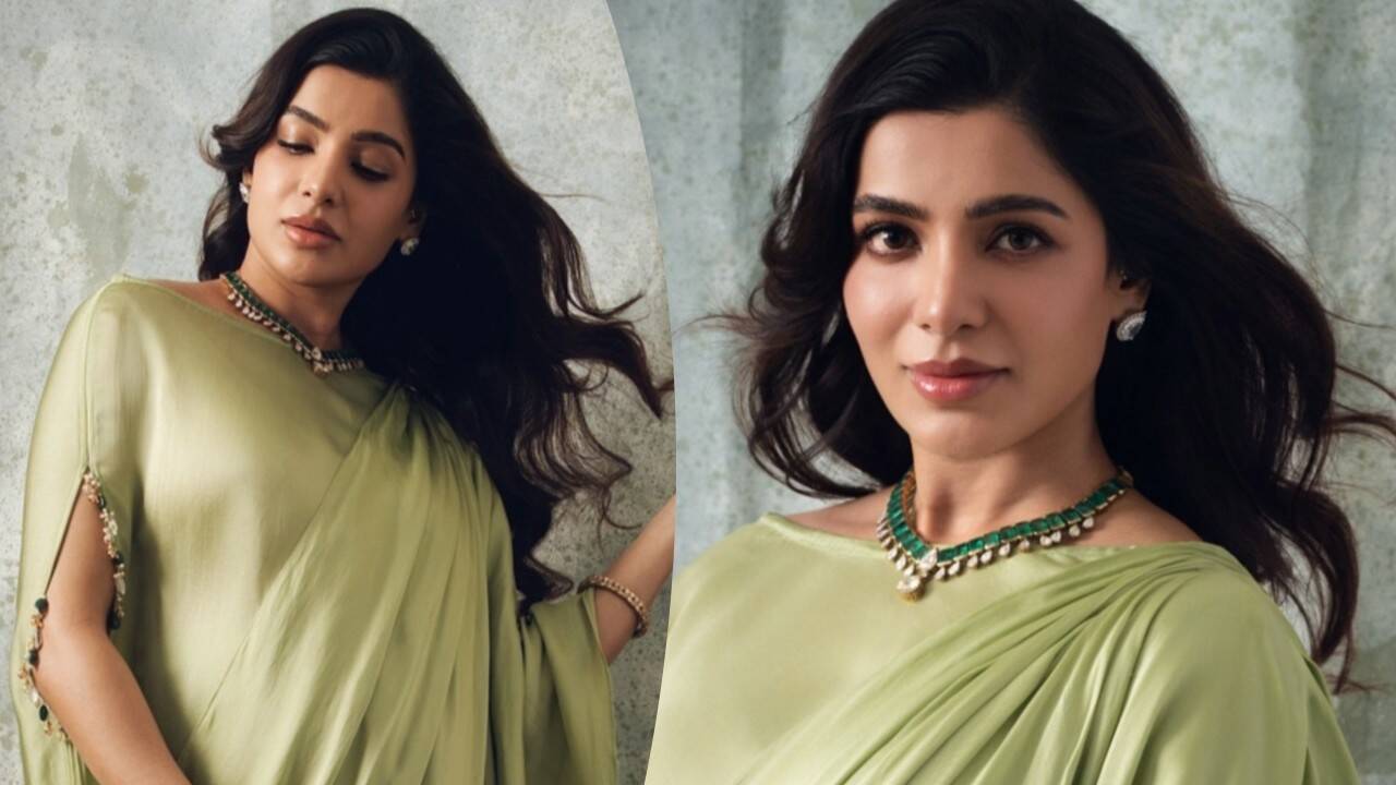 Samantha flaunts her baby bump in green dress and shares 'Mixed bag' of ...