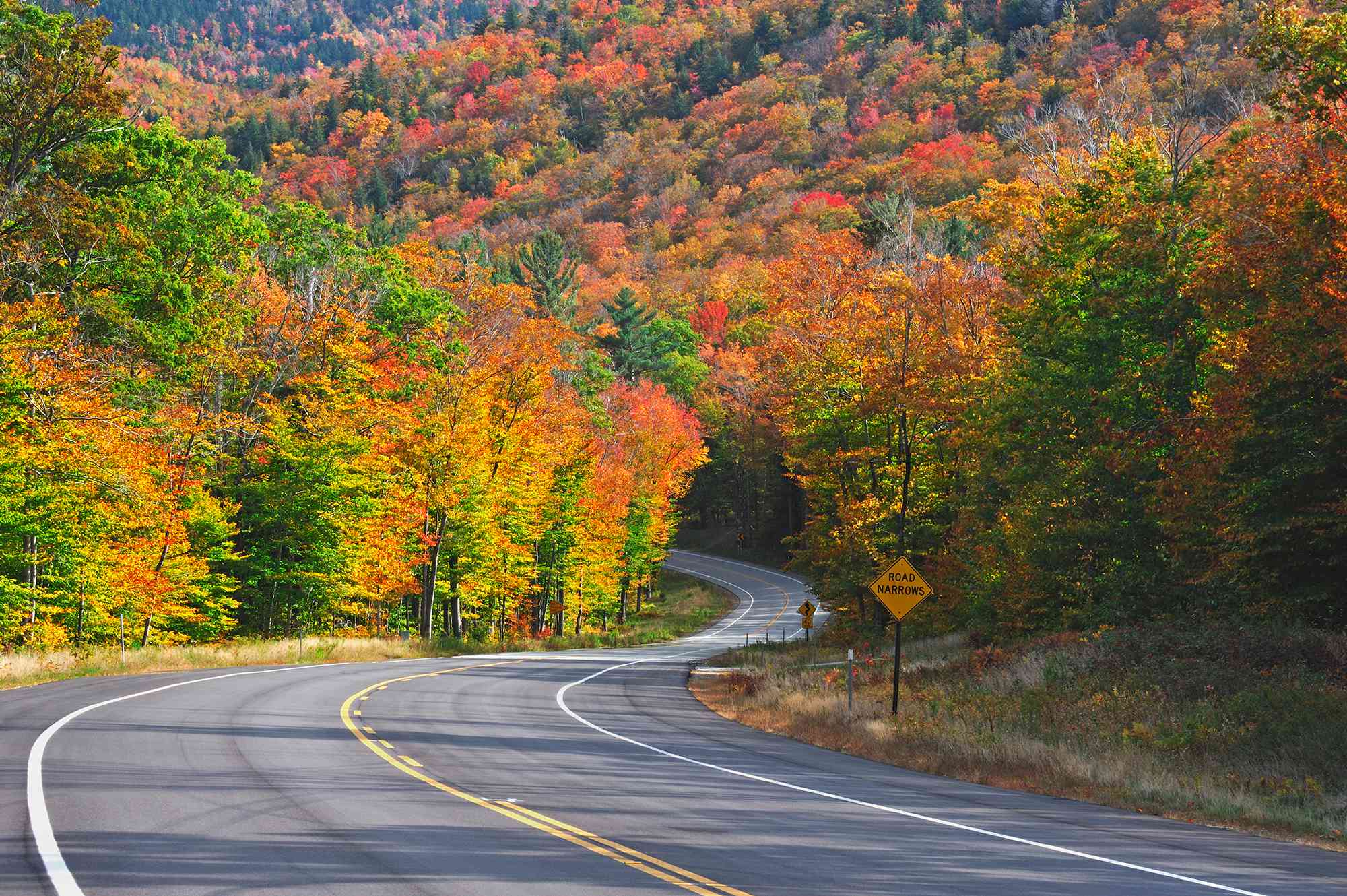 This 34.5-mile scenic highway cuts through a New Hampshire forest for ...