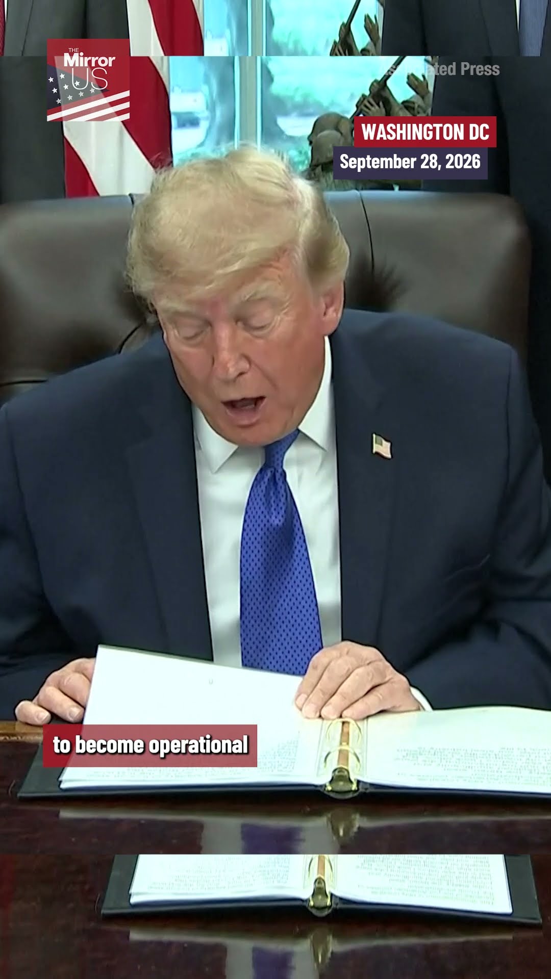 Trump slurs words during Oval Office speech