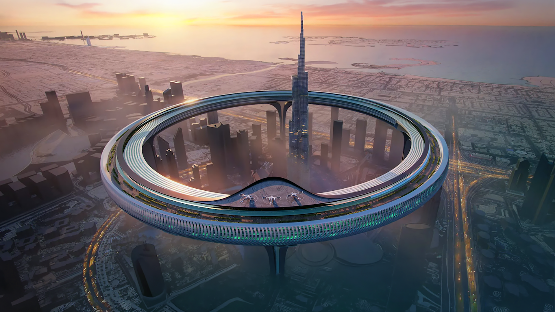 The incredible 550m ring skyscraper in Dubai