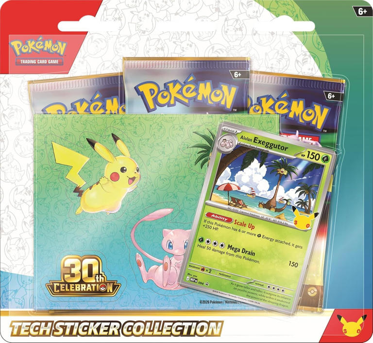 The Pokémon TCG's 30th celebration tech sticker collection is now under ...