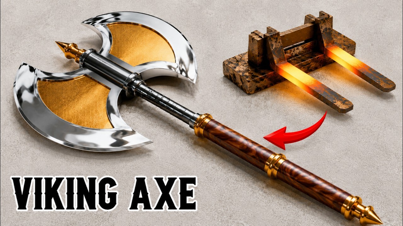 Forging a Viking battle axe
