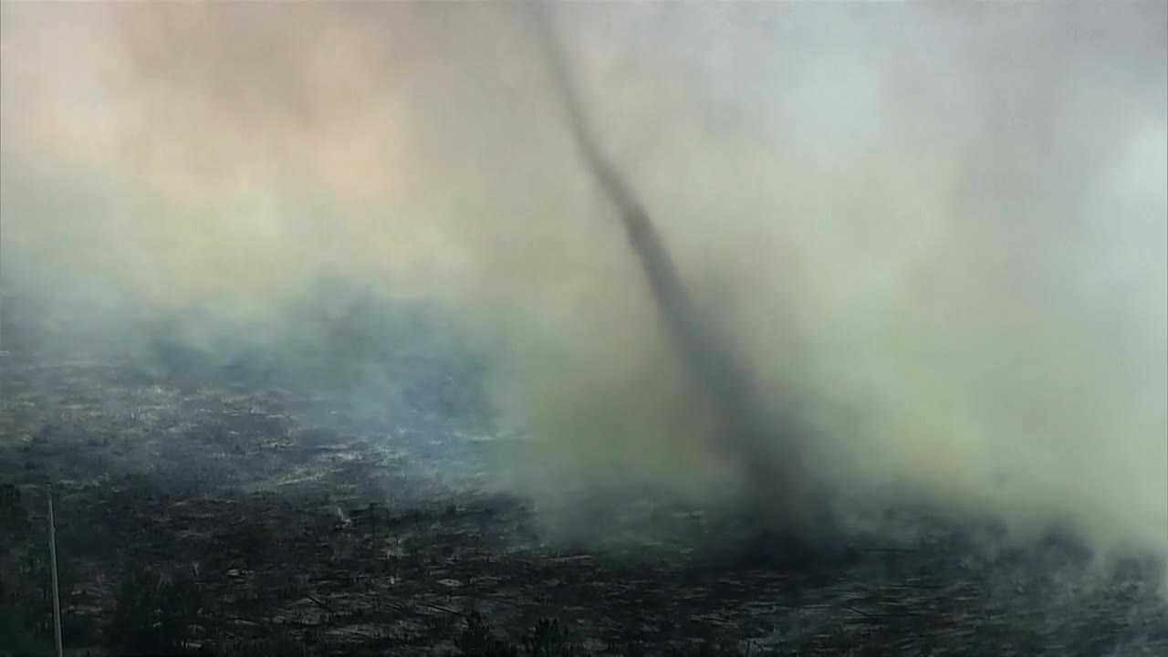 Watch: Rare 'firenado' caught on video swirling in Florida