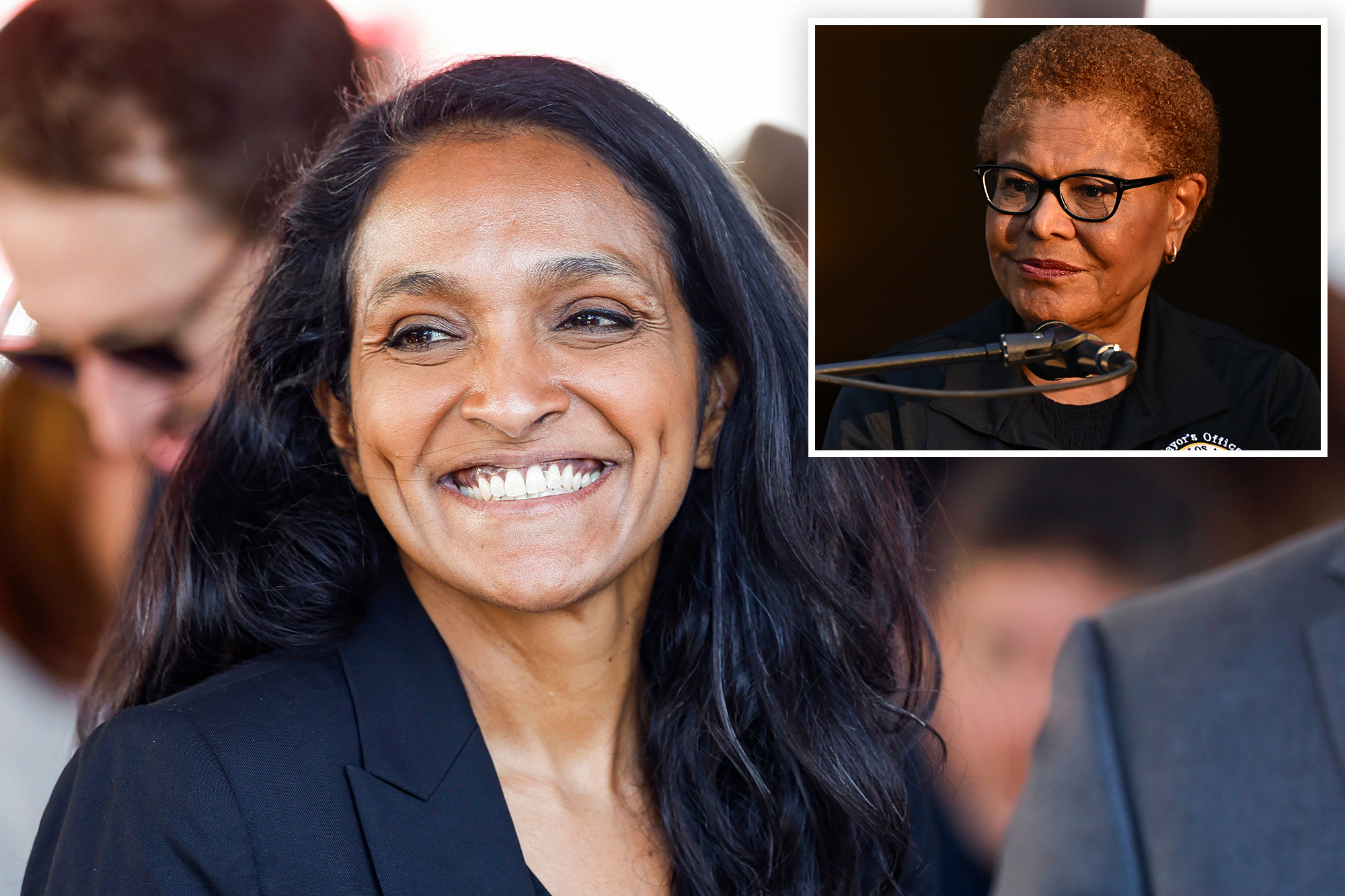 Nithya Raman takes double-digit lead over Karen Bass in new LA mayor’s ...