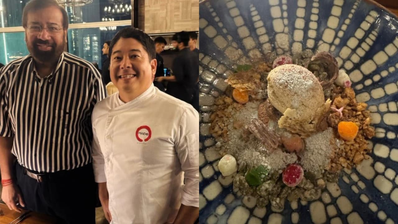 A memorable meal: Harsh Goenka tries 10-course vegetarian menu at world ...