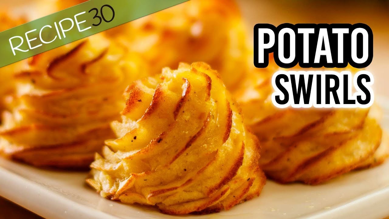 Buttery potato swirls, pommes duchesse