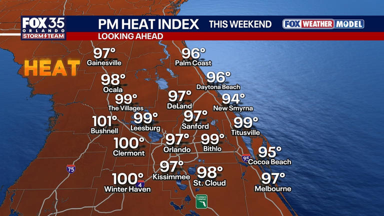 Orlando weather: Central Florida heat, humidity return this weekend as ...