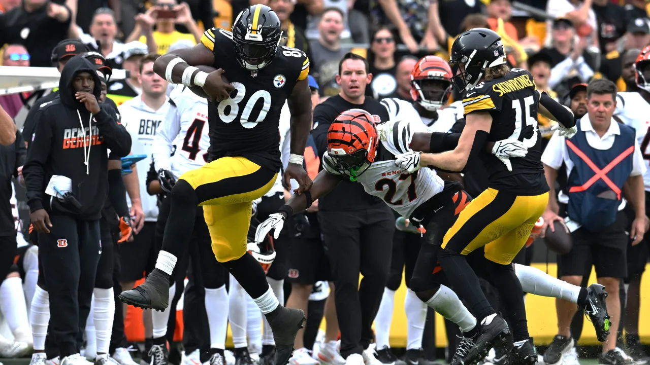 Steelers QB Aaron Rodgers on Darnell Washington's big play vs. Bengals ...