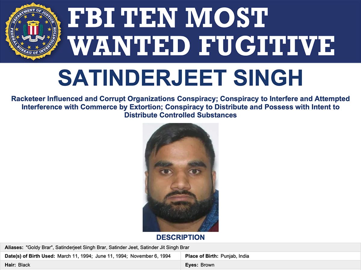 Accused Bishnoi gang boss in Canada Goldy Brar targeted by $1M bounty ...