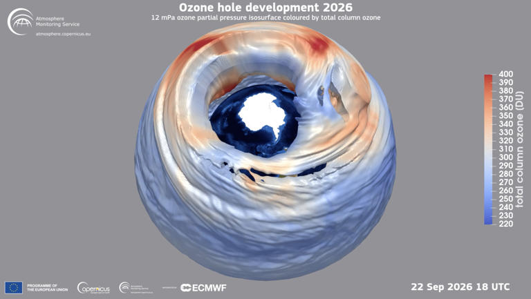 Antarctic ozone hole reaches one of its largest sizes on record as ...