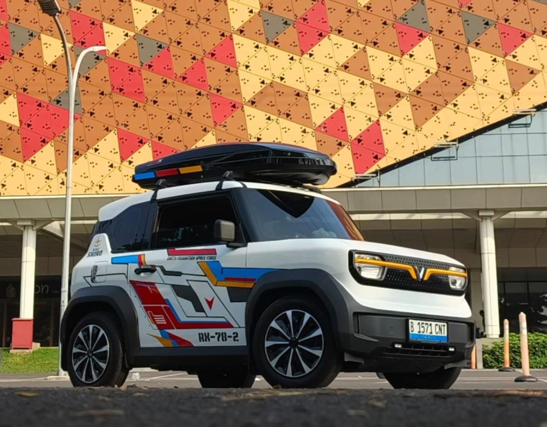 Mobil listrik Vinfast VF3 makin lucu, modif tipis livery kartun