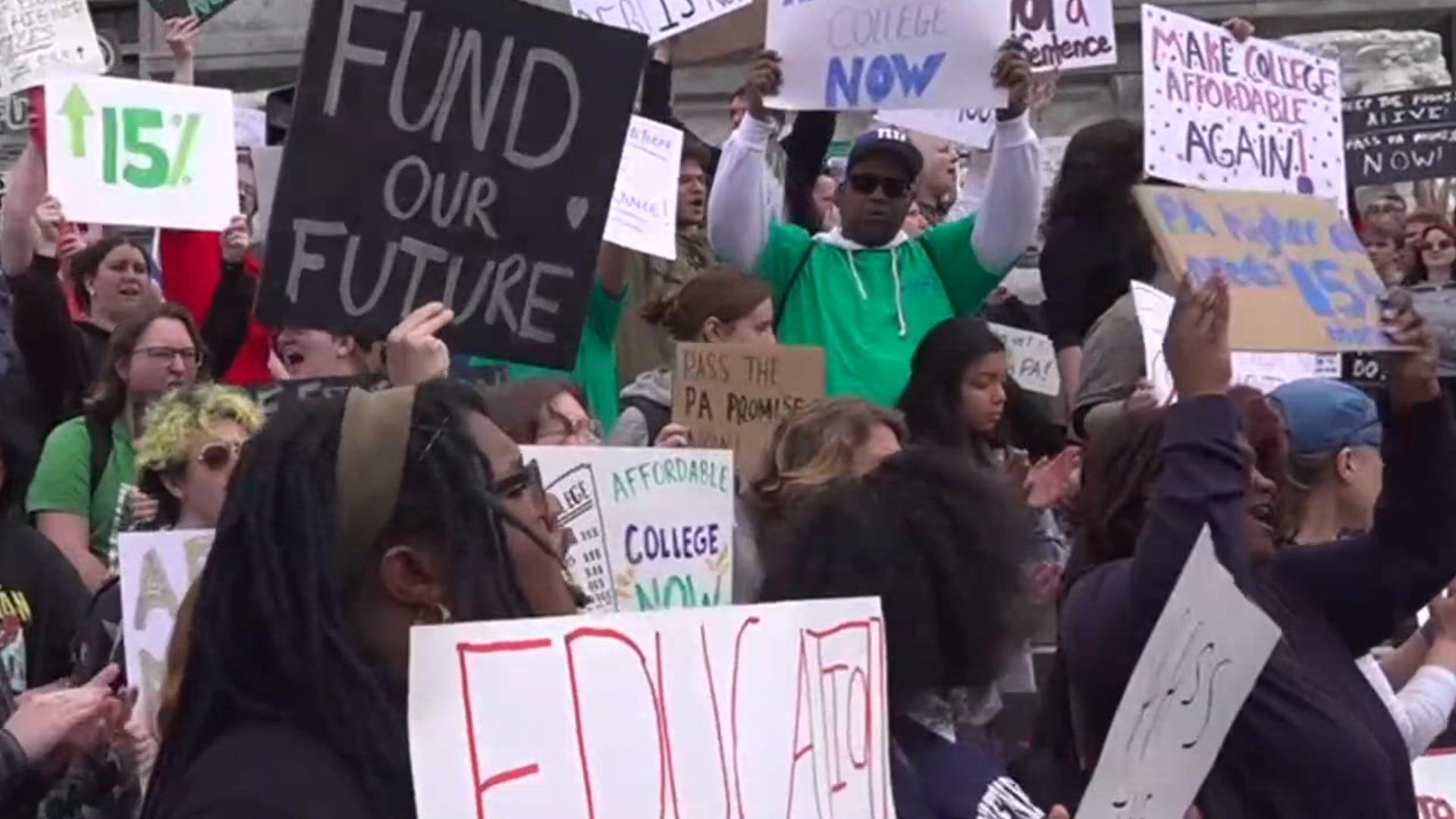 Advocates rally at Capitol for a boost in Pa. higher education funding