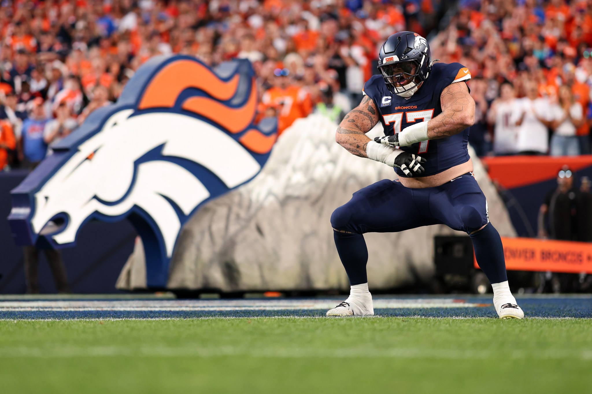 Broncos OL hit with NFL drug test after body slamming Rams DT Aaron Donald
