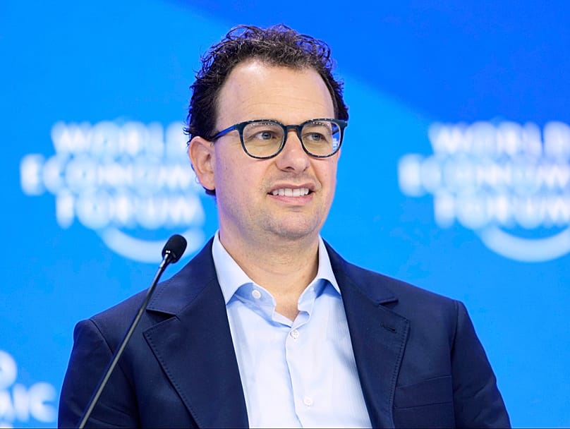 ARCHIVO - Dario Amodei, director ejecutivo y cofundador de Anthropic, asiste a la reunión anual del Foro Económico Mundial en Davos, Suiza, el 23 de enero de 2025. AP Photo
