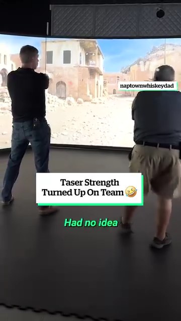 Taser simulator turned up