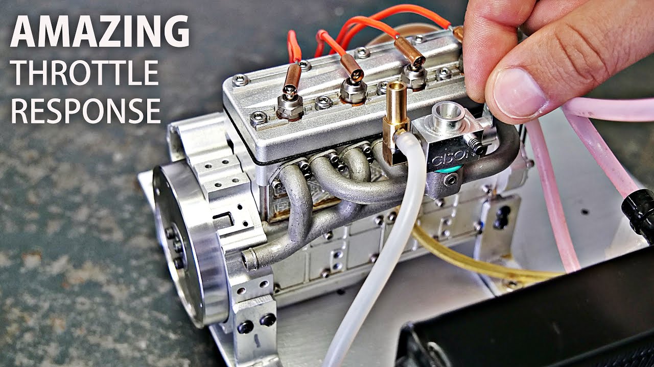 Flathead four tuning and nitro engine running