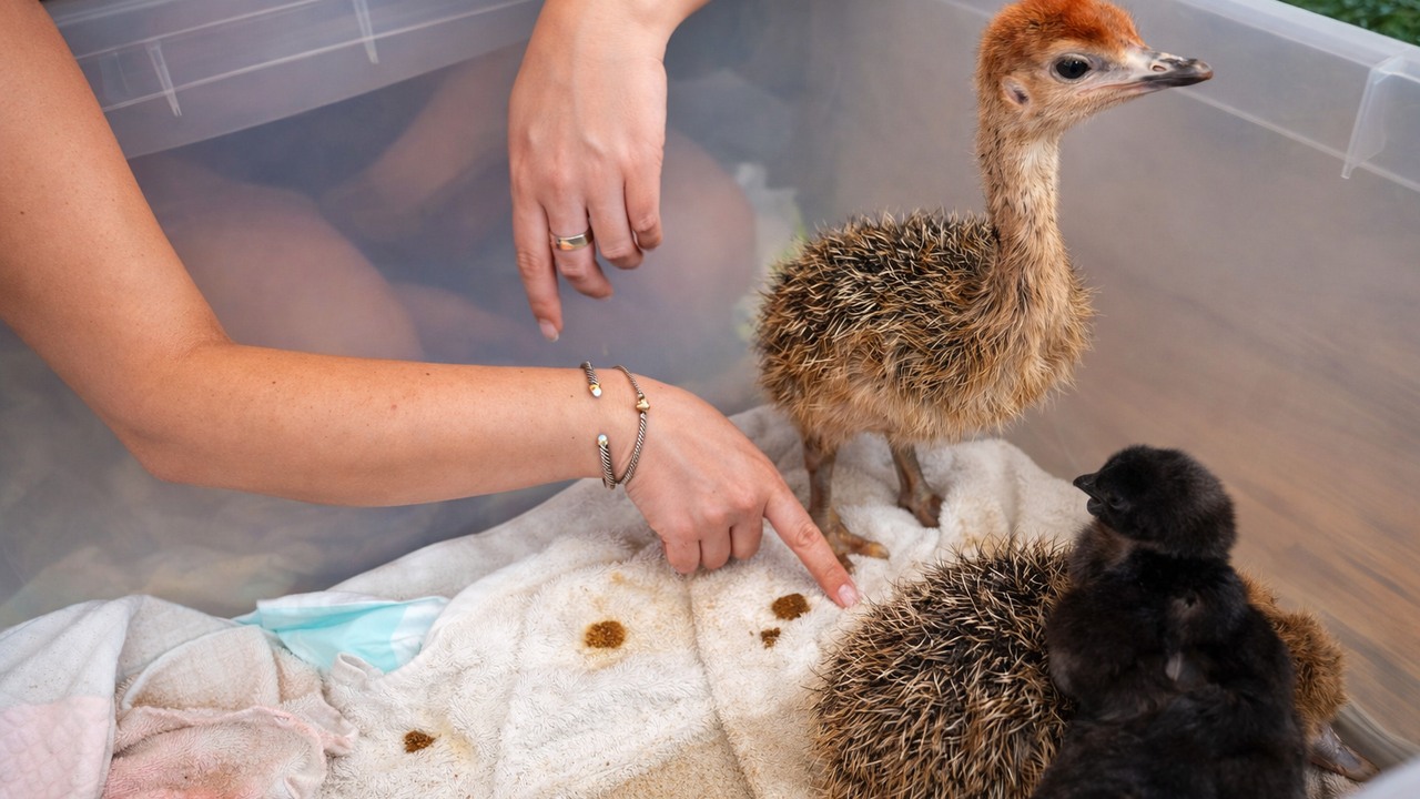The world’s largest bird starts out this small - they brought 2 freshly ...