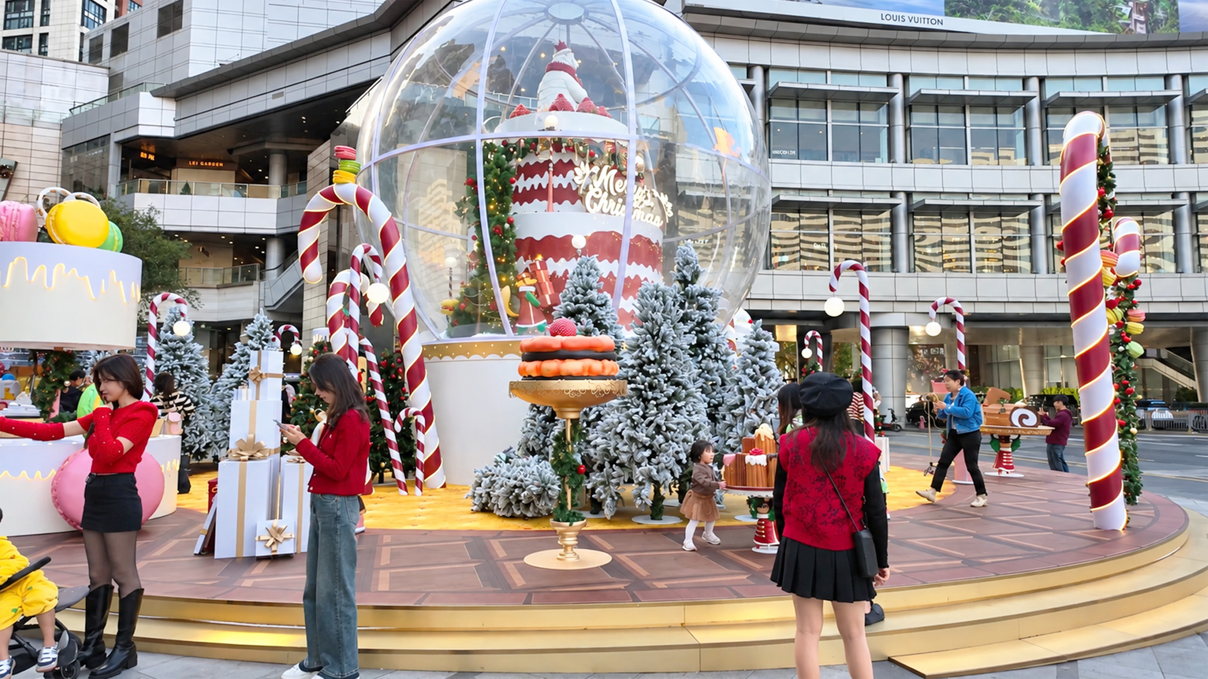 Modern China looks different around this giant Christmas display