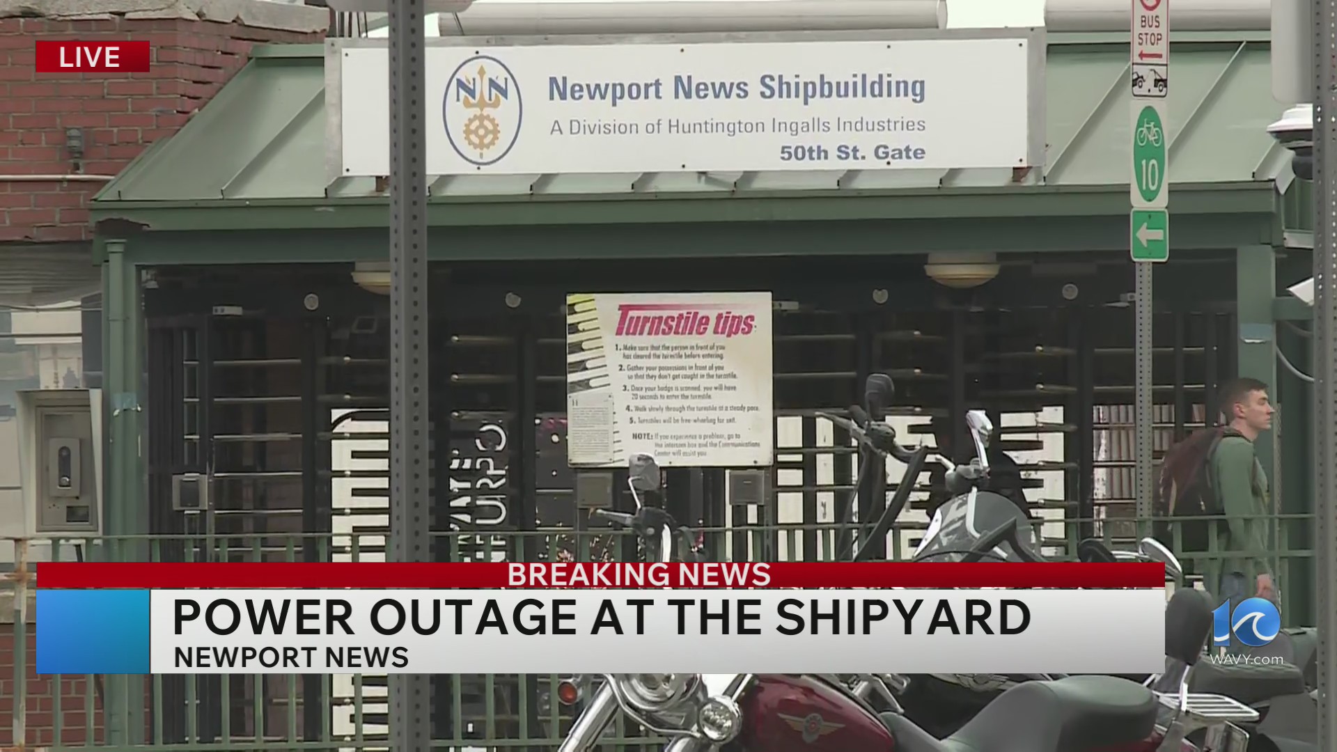 Newport News Shipbuilding still experiencing shipyard-wide power outage