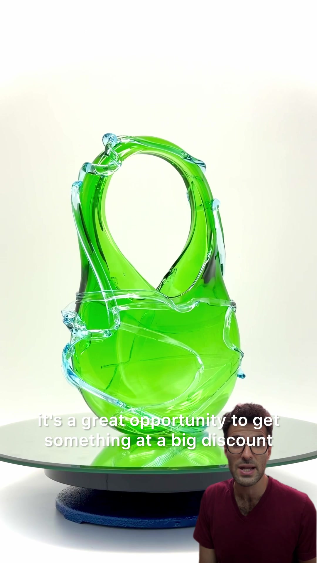 Hand blown glass art takes shape through heat and skill
