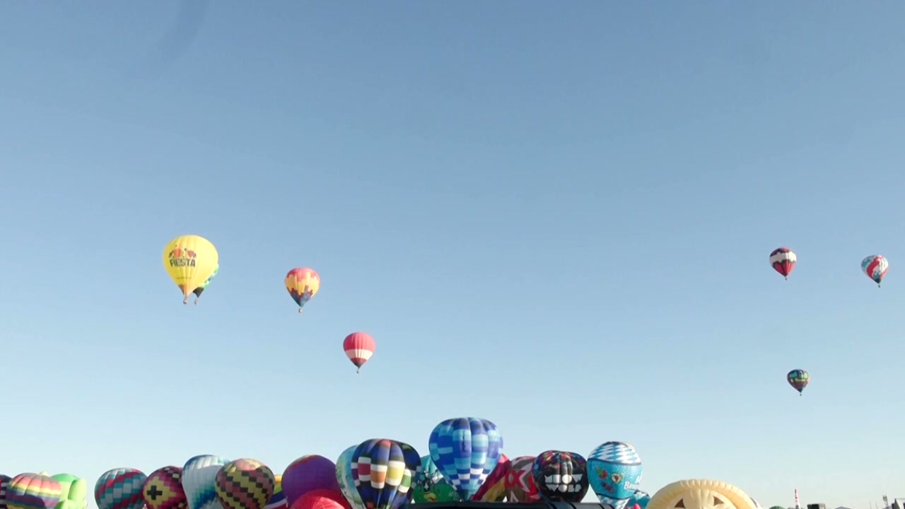 Hot air balloons rise over US southwest in Albuquerque Balloon Fiesta