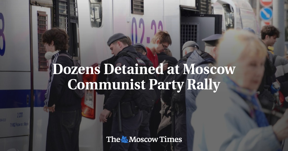 Dozens detained at Moscow Communist Party rally