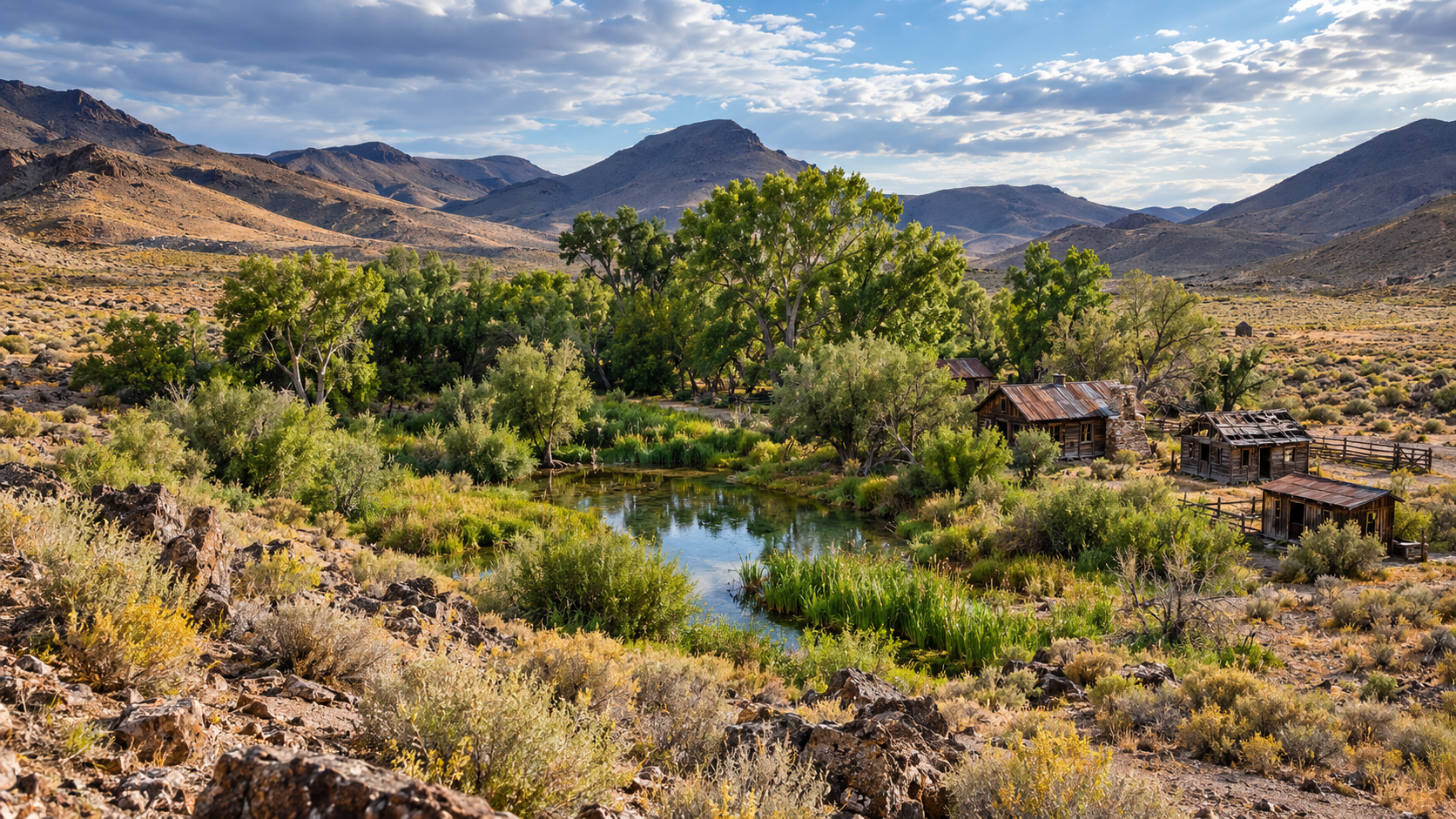 I found a hidden oasis abandoned in the desert