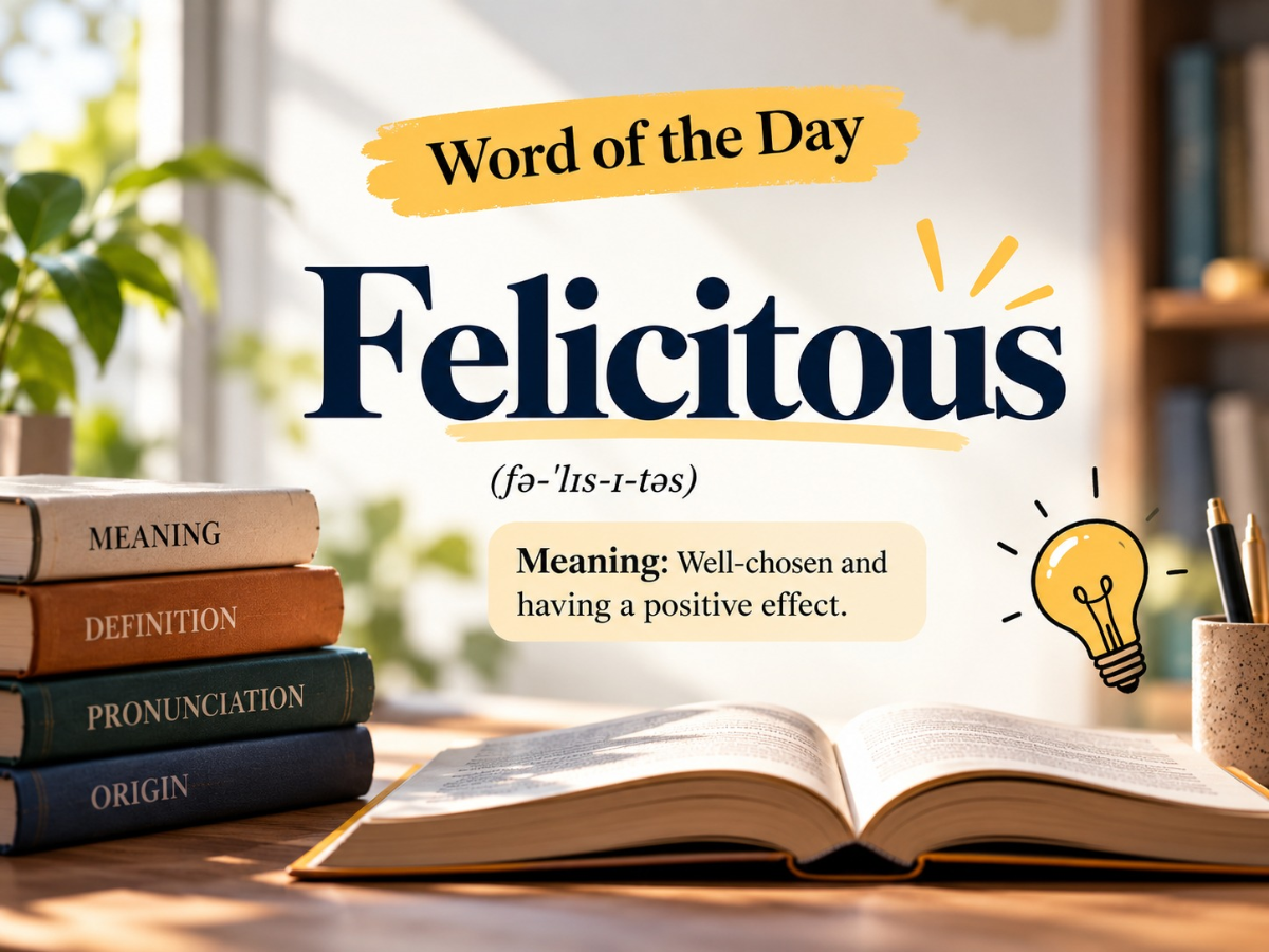 Word of the day: 'Felicitous' - meaning, definition, pronunciation and ...