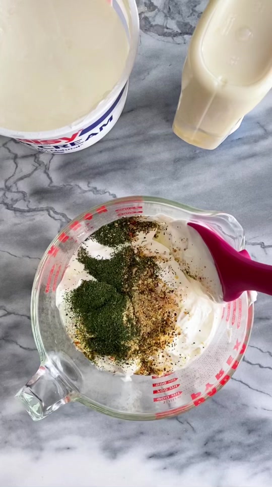 Creamy homemade ranch dressing made from scratch