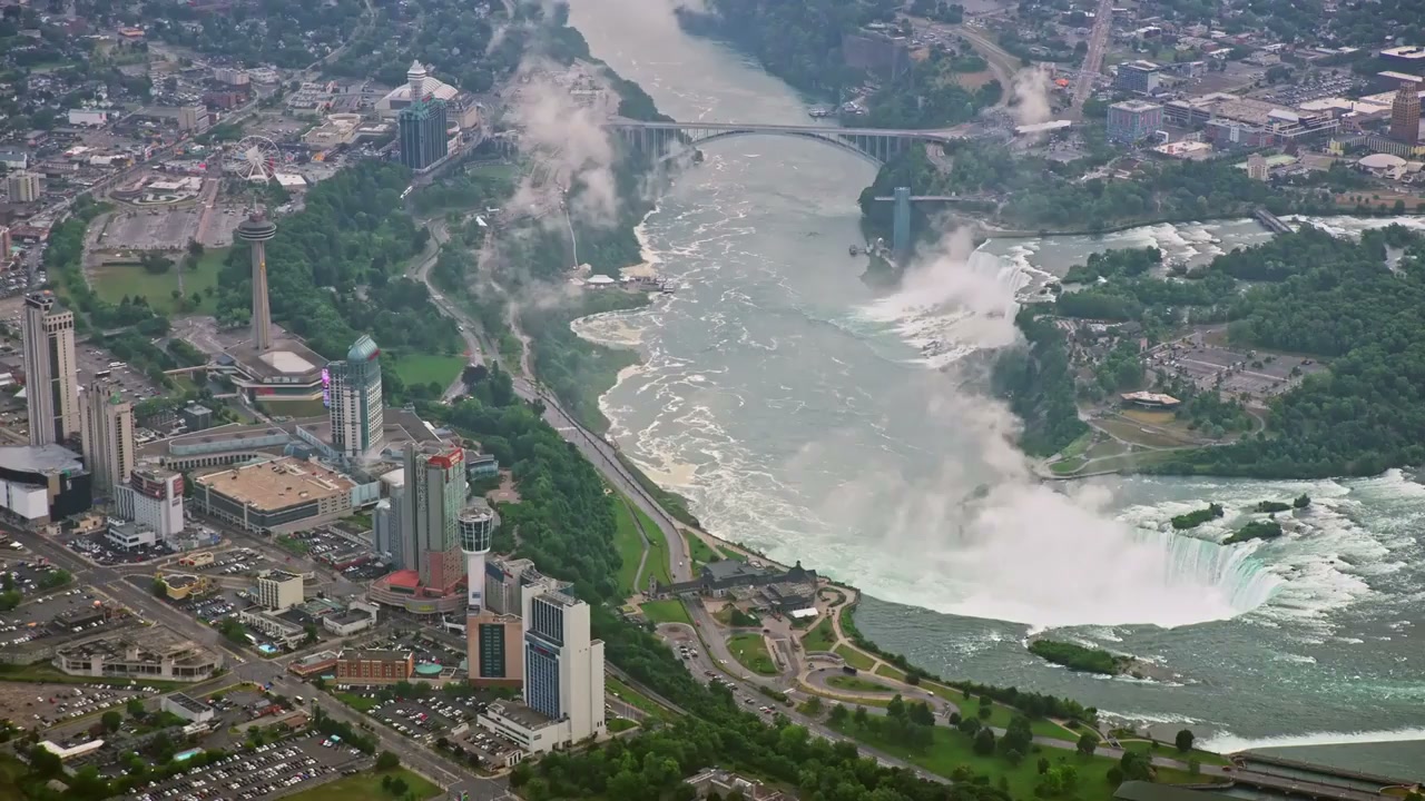 Cascate Horseshoe, Canada: riprese aeree con drone delle cascate del ...