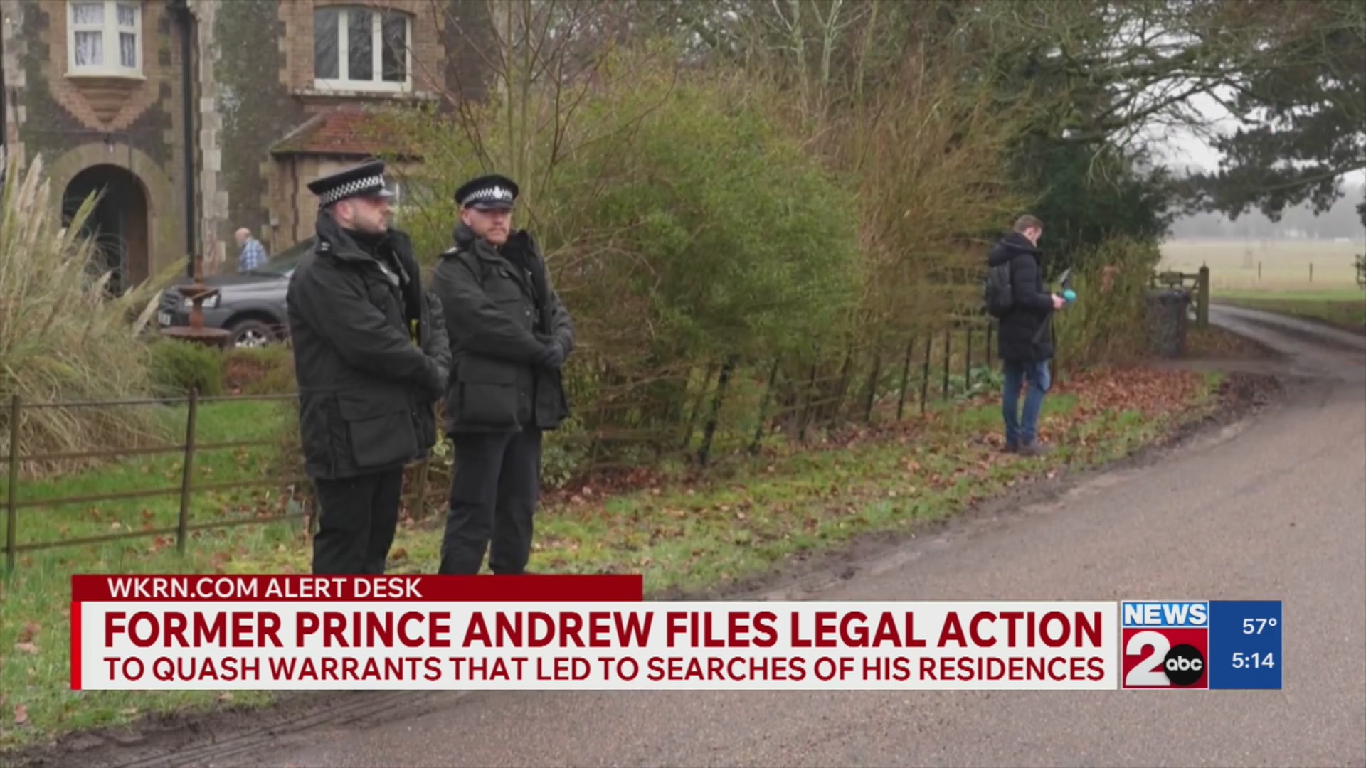 Former Prince Andrew files legal action