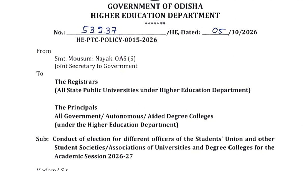 Odisha student union elections 2026-27: Higher education department ...