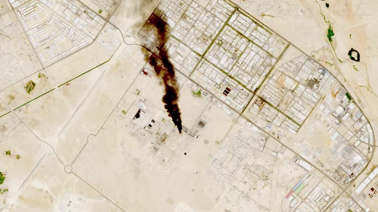 Satellite images show smoke rising from Riyadh's Saudi Aramco refinery ...