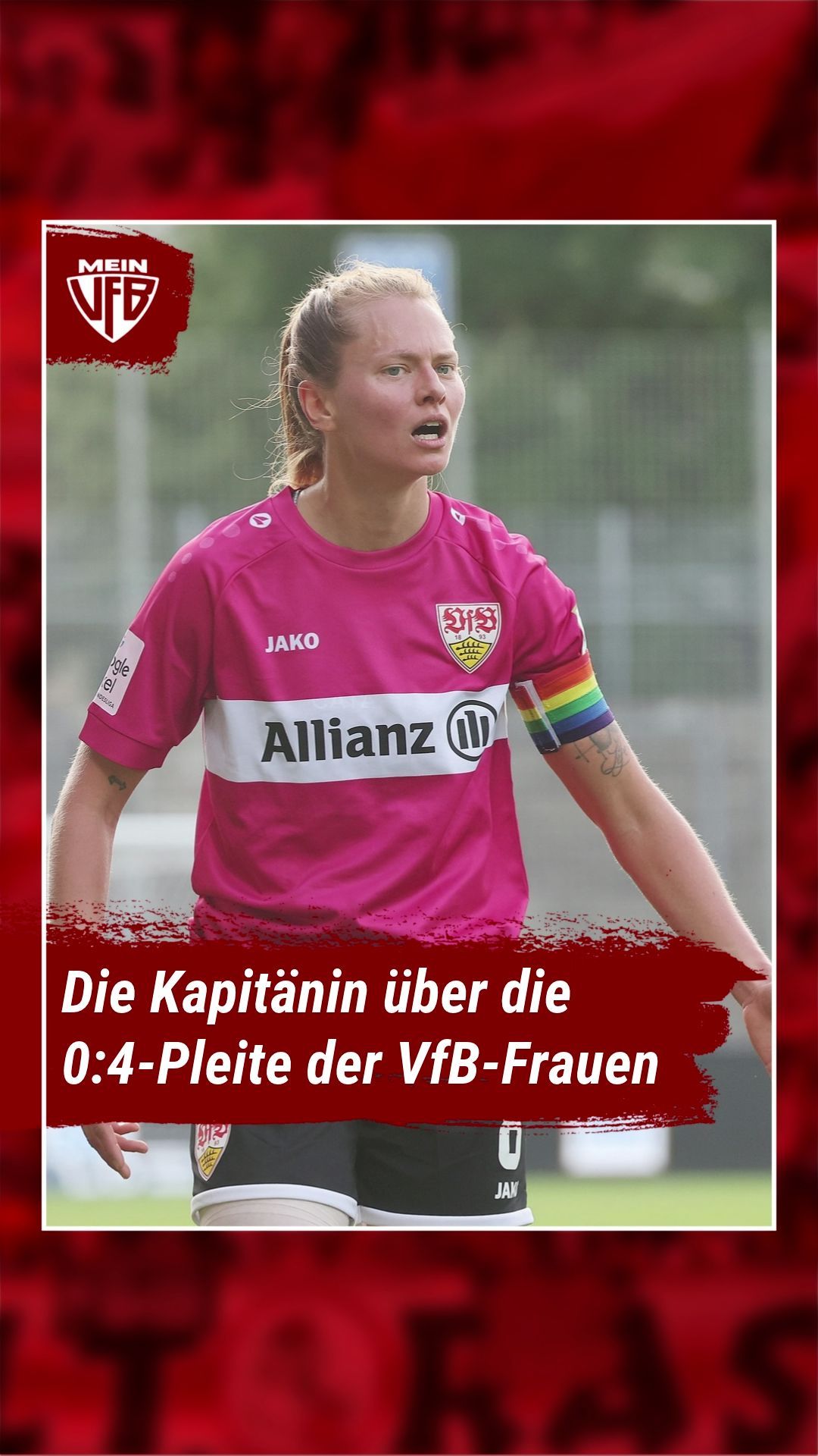 VfB-Kapitänin Maximiliane Rall nach dem 0:4 gegen Union Berlin