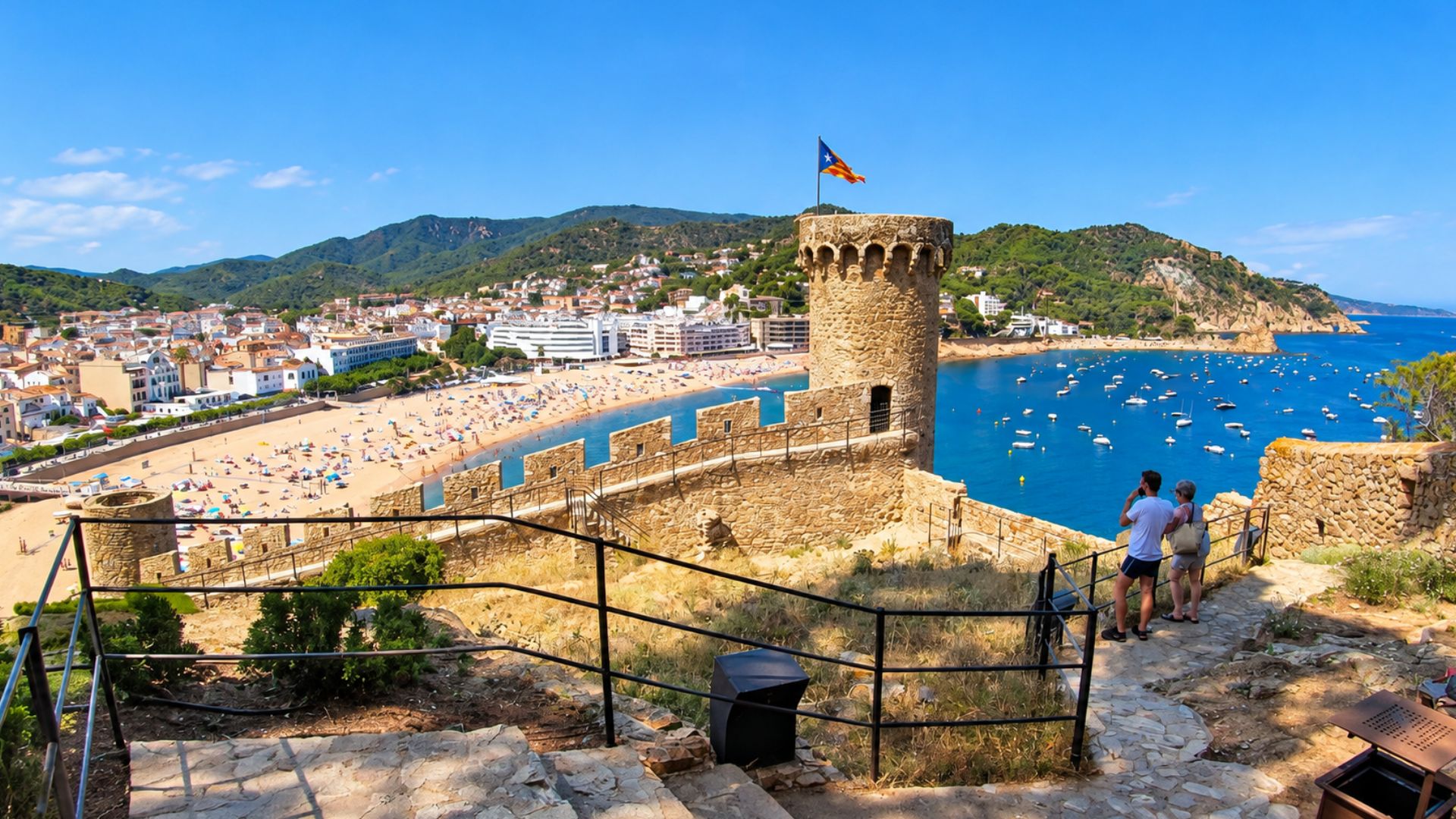 Inside Tossa de Mar’s historic fortress overlooking the sea (4K)