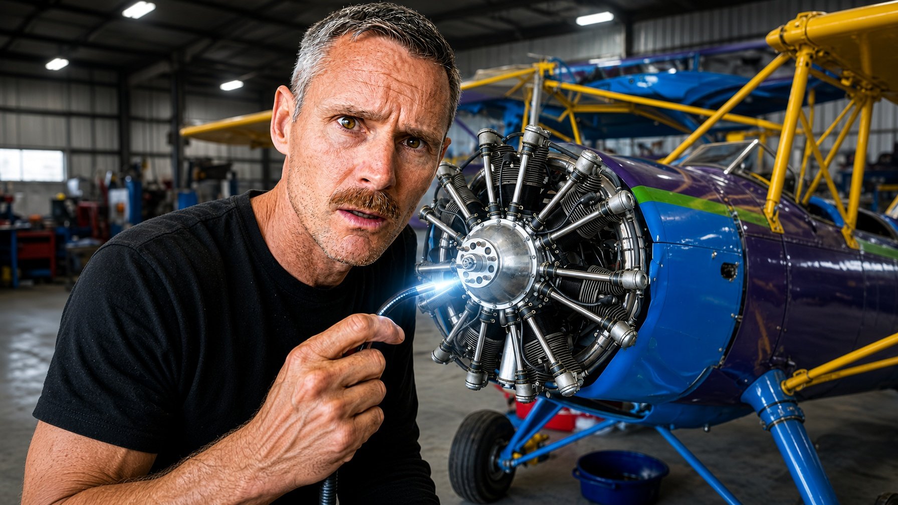 Trying to start a radial engine after years