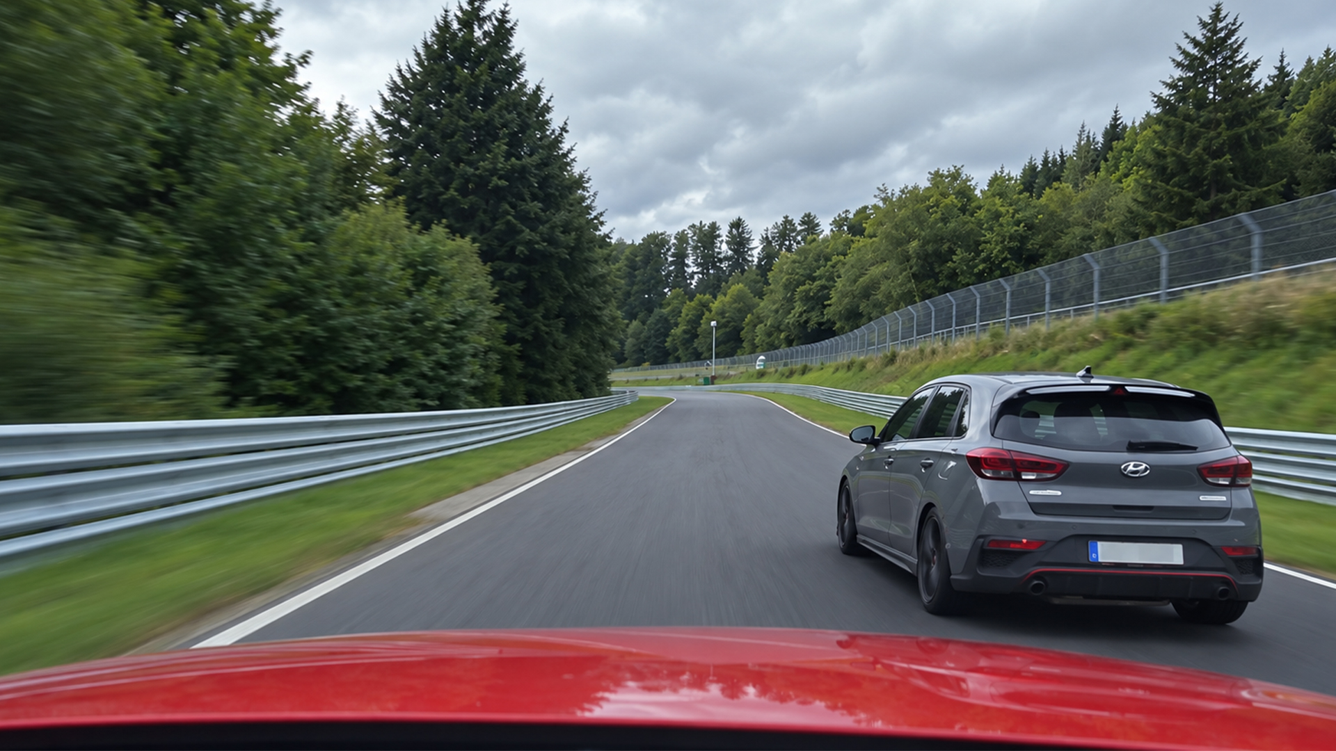 Hyundai i30 N tackles a fast forest section